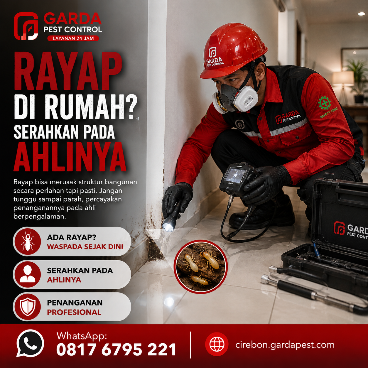 Biaya Jasa Anti Rayap Cirebon Per Meter: Panduan Tarif dan Penanganan Bangunan