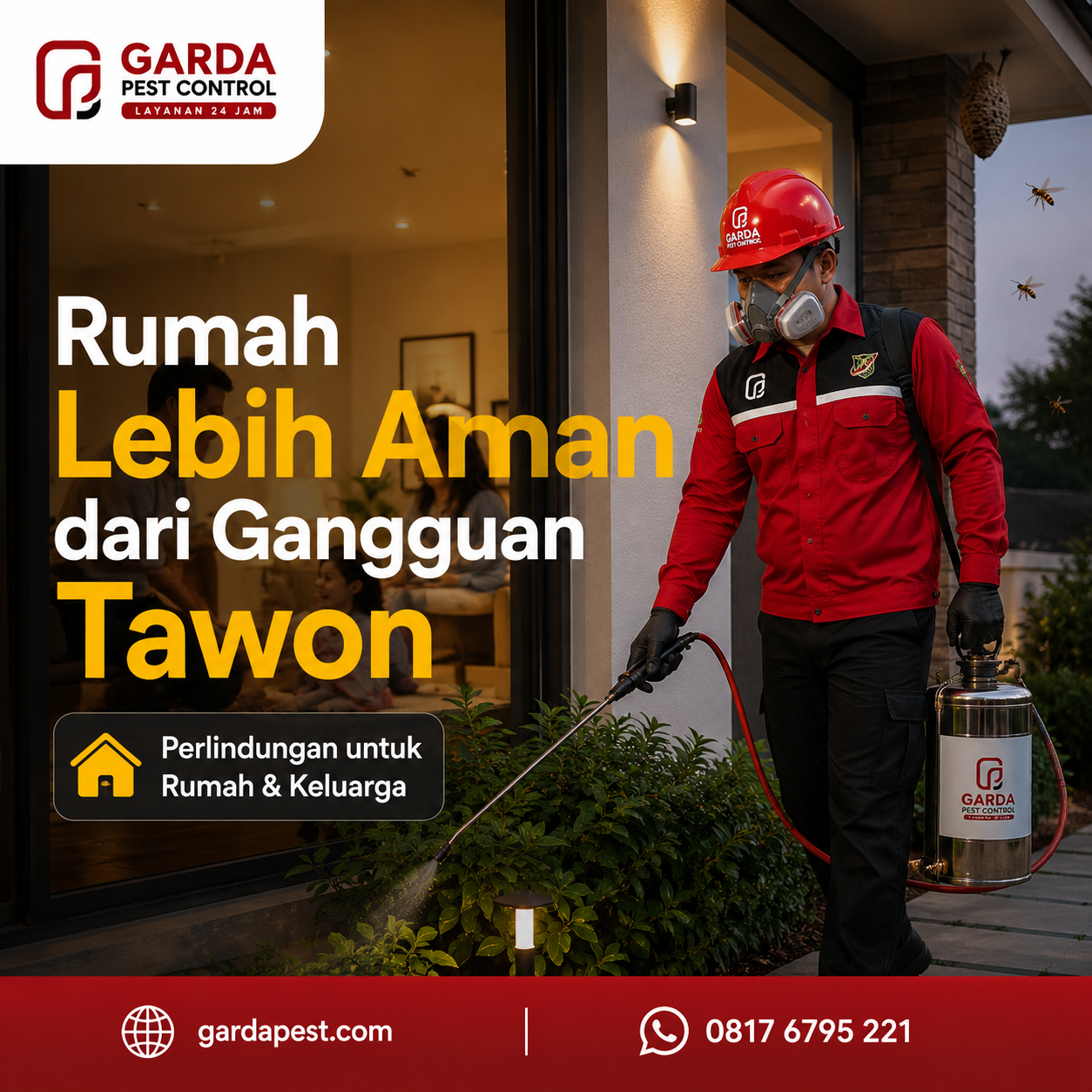 Jasa Pembasmi Sarang Tawon 24 Jam Cirebon Penanganan Darurat Malam Hari