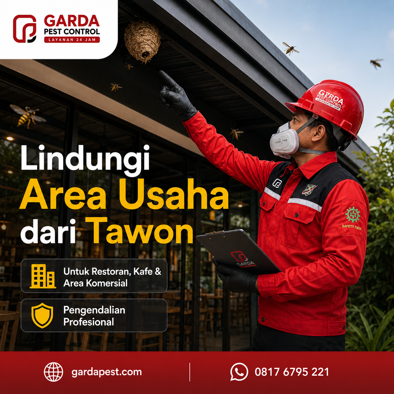 Jasa Penanganan Sarang Tawon di Atap Rumah Cirebon yang Aman dan Bergaransi