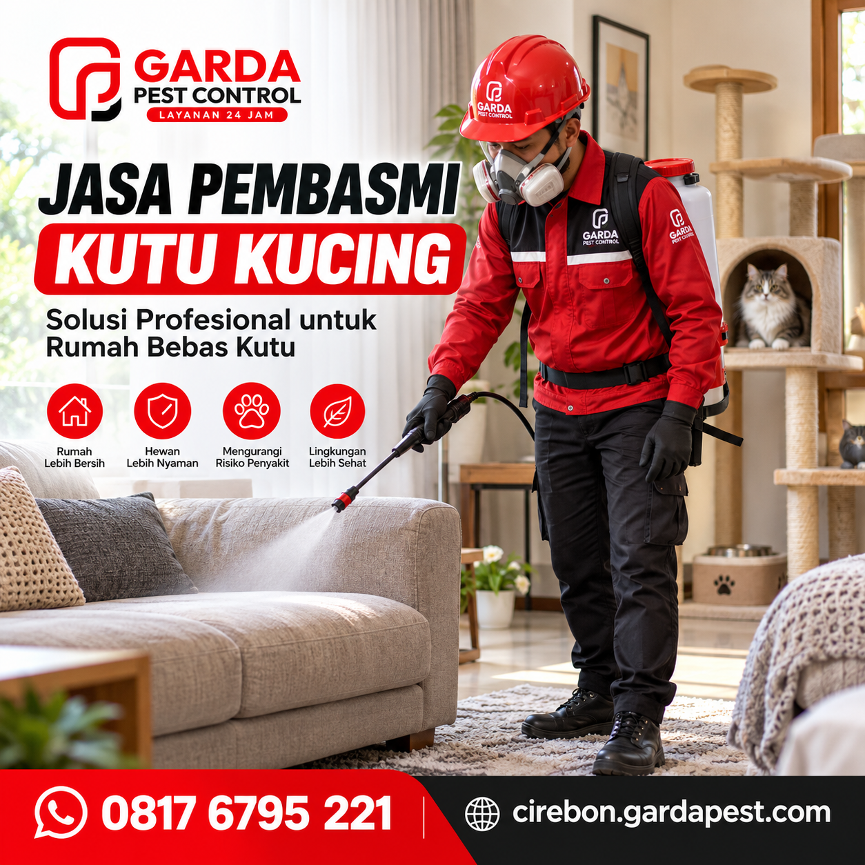 Jasa Pembasmi Kutu Kucing Terdekat dan Terpercaya di Cirebon