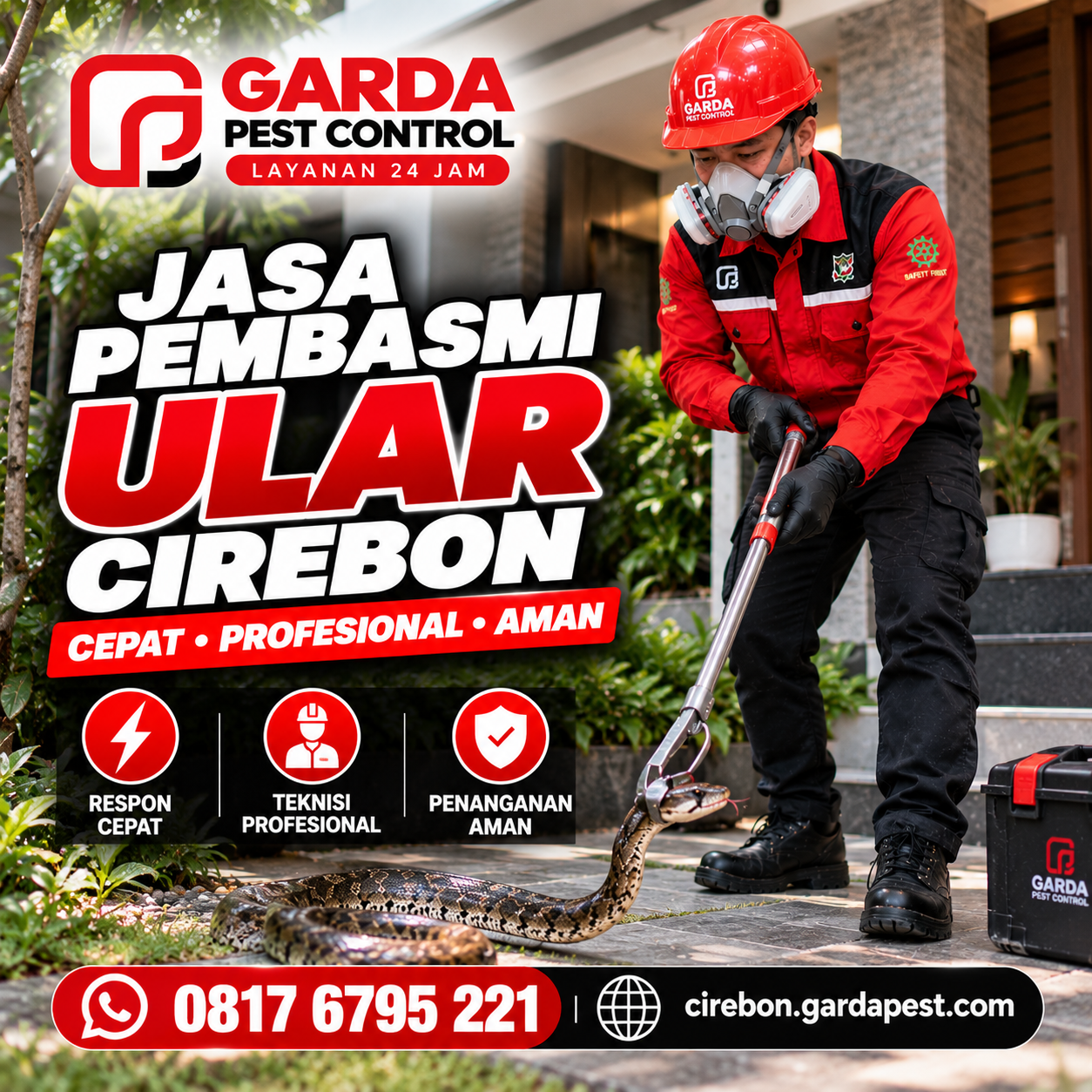 Biaya Jasa Evakuasi Ular Masuk Rumah di Cirebon 