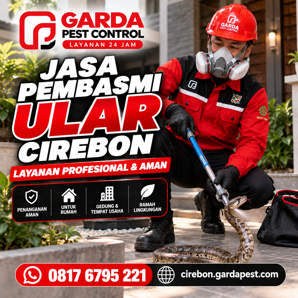 Biaya Jasa Evakuasi Ular Masuk Rumah di Cirebon 