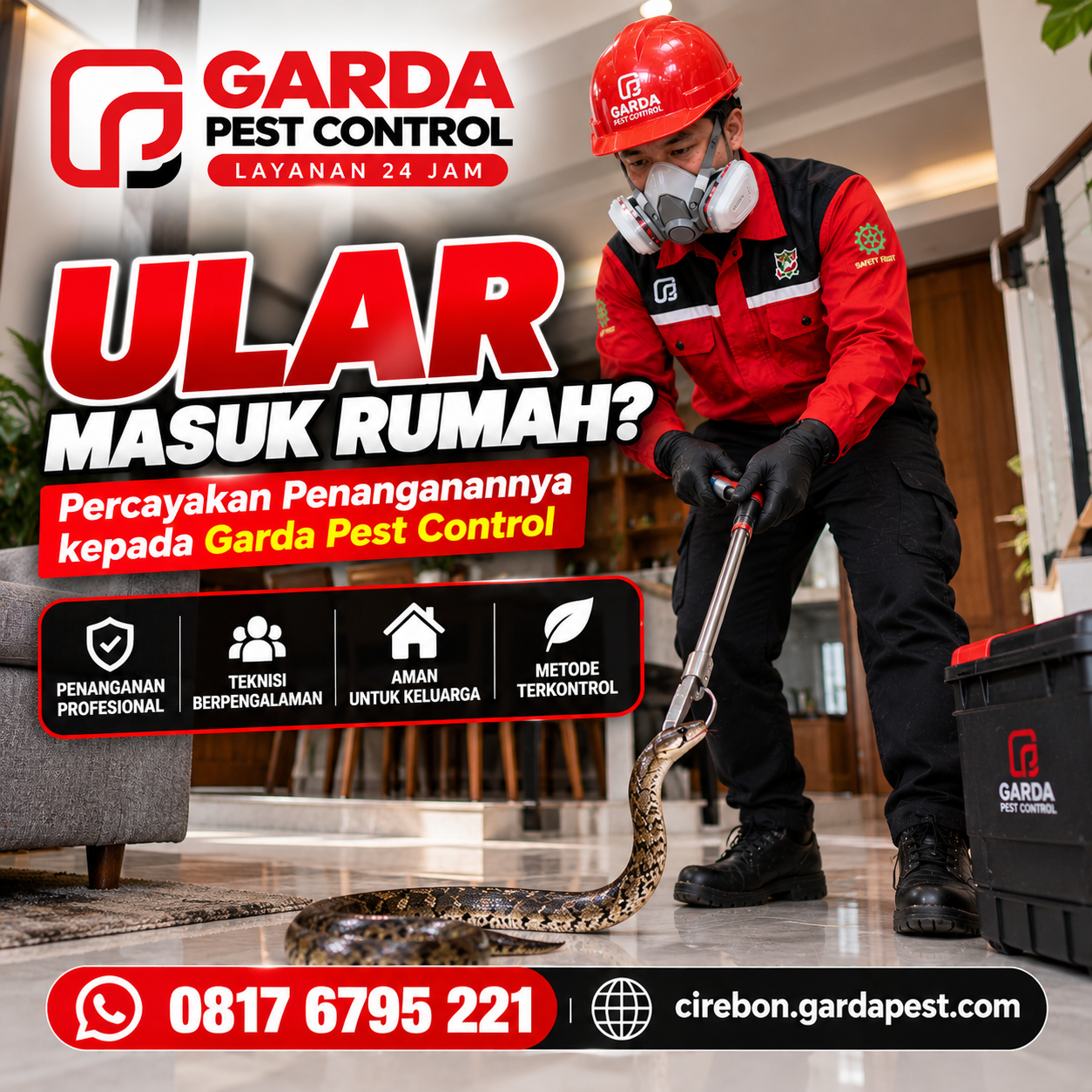 Jasa Pembasmi Ular untuk Area Gudang Pabrik di Cirebon